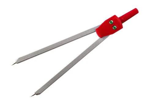 Student compasses isolated on a white background Stockfoto's