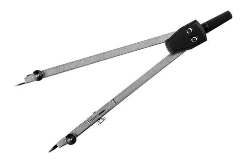 Student compasses isolated on a white Stock Photos