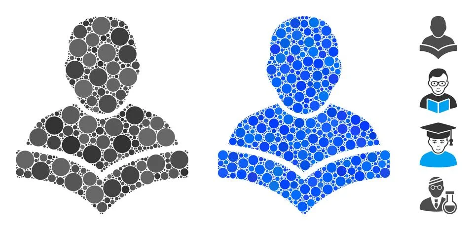 Student Composition Icon of Circles 스톡 일러스트