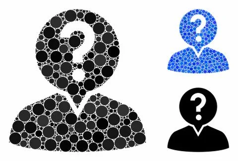 Student Composition Icon of Round Dots Illustrazione stock