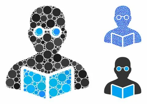 Student Composition Icon of Spheric Items Illustrazione stock