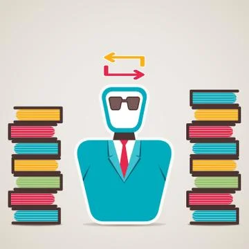 Student confuse more to study vector Stock Illustration