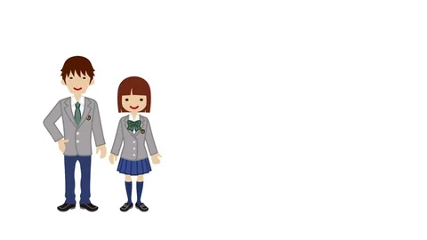 Student Couple explaining - Blazer, Left position Stock Footage 71353047