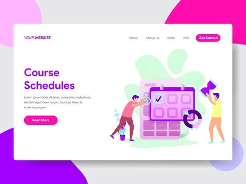 Student Course Schedule Illustration for Web Pages Stock Illustration
