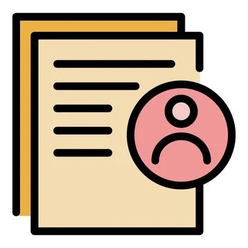 Student cv icon vector flat 스톡 일러스트