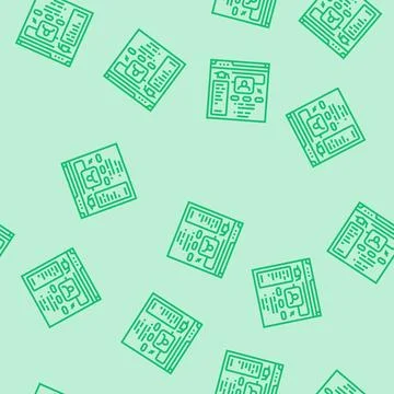 Student dashboard education platform line seamless pattern イラスト素材