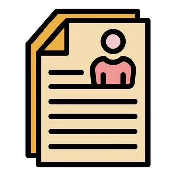 Student data icon vector flat Stock Illustration