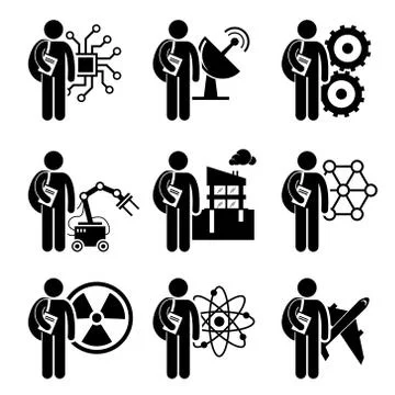 Student Degree in Engineering - Electrical, Mechanical, Telecommunication, Robot Illustration