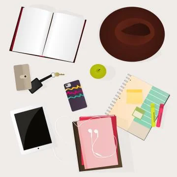 Student desk: Stock Illustration