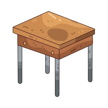 Student Desk illustration 库存插图