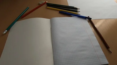 The student does homework. September homework. Stock Footage 93851134