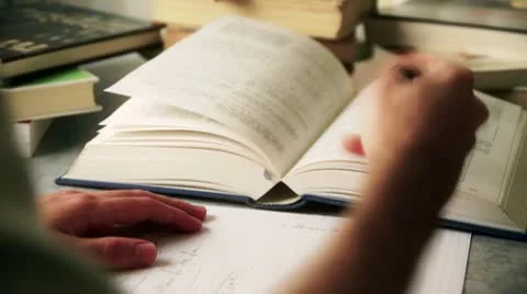 Student Doing Homework Time Lapse Stock Footage 10005630