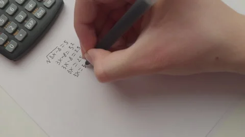 A student doing math. Stock Footage 324817652