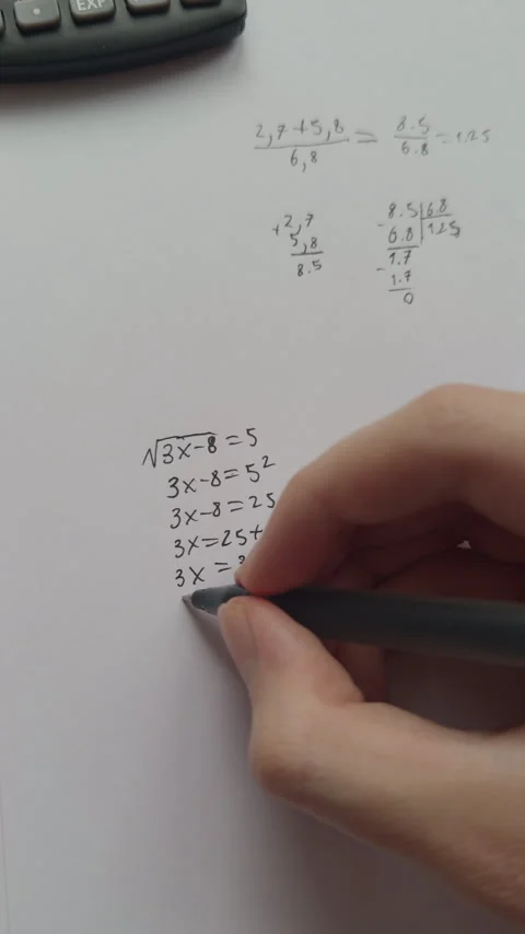 A student doing math. Stock Footage 332306967