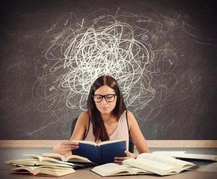 Student with doubts Foto stock