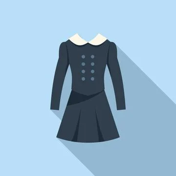 Student dress icon flat vector. Fashion dress Stock Illustration