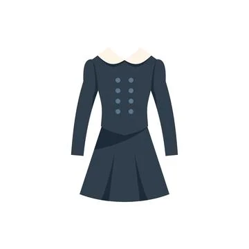 Student dress icon flat vector. Fashion dress Stock Illustration