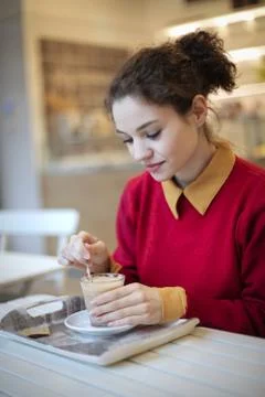 Student drinking coffee Stock Photos