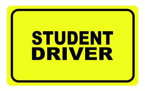 Student driver sign, vector illustration Stock Illustration