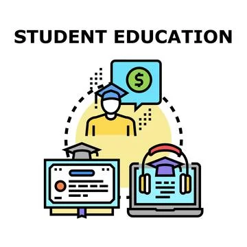Student education concept symbolizing learning, success, and financial inve.. Stock Illustration