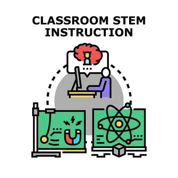 Student engaging in stem education and scientific learning Stock Illustration