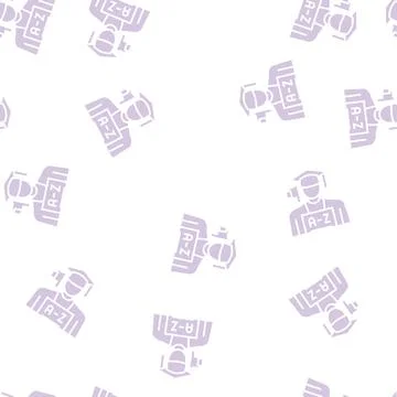 Student english glyph seamless pattern Stock Illustration