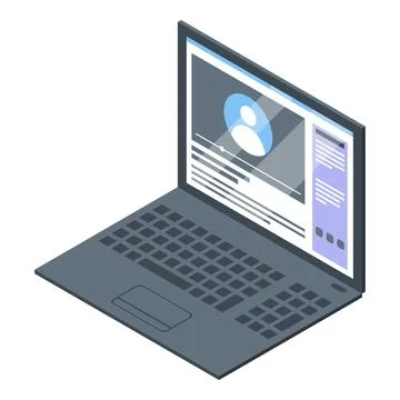 Student exam notebook icon, isometric style Stock Illustration