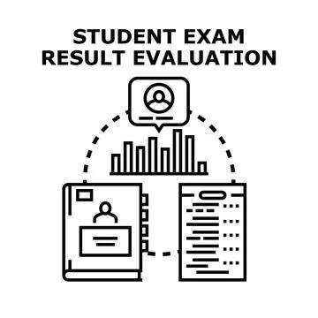 Student exam result evaluation concept illustrating academic performance Stock Illustration