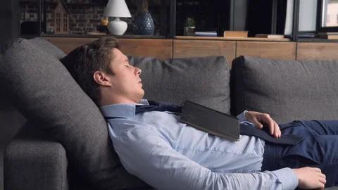 Student fell asleep while studying Stock Footage 115254168