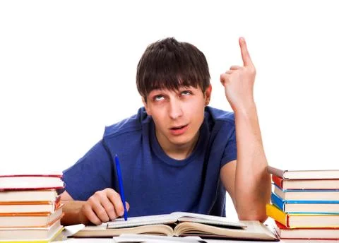 Student with Finger Up Stock Photos