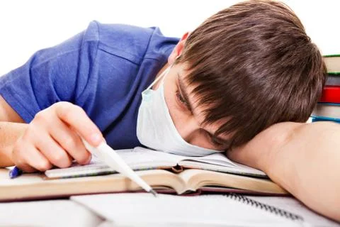 Student with a Flu Stock Photos