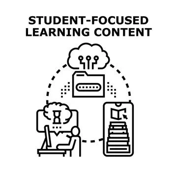 Student focused learning content delivery system Stock Illustration