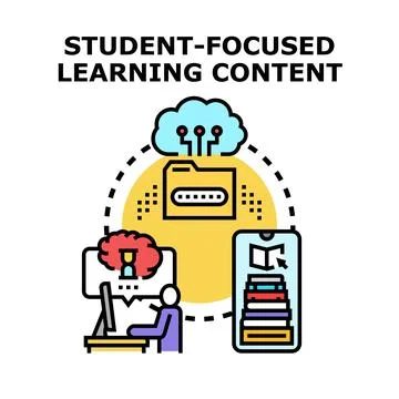 Student focused learning content delivery system Stock Illustration