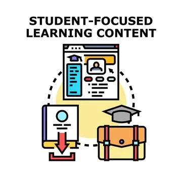 Student focused learning content online education system イラスト素材