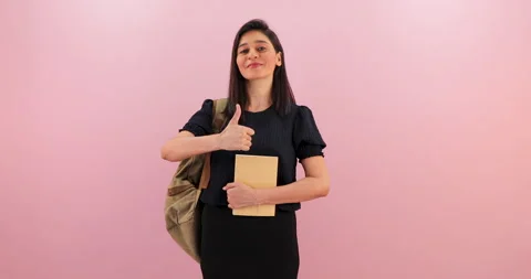 Student girl Stock Footage 298564209