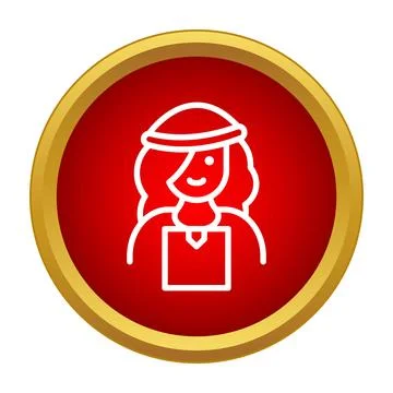 Student girl icon learning using digital tablet Stock Illustration
