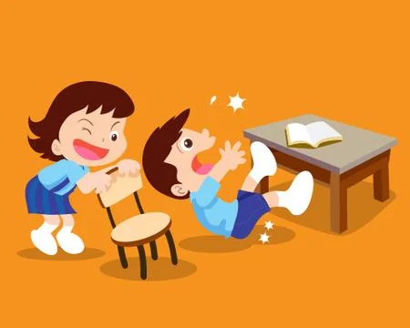 Student Girl pulled Stock Illustration