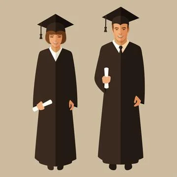 Student graduate Illustrazione stock