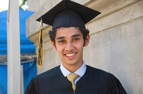 Student graduating on convocation function at Berkeley ; California ; USA ... Stock Photos