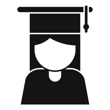 Student graduation icon simple vector. Study final 스톡 일러스트