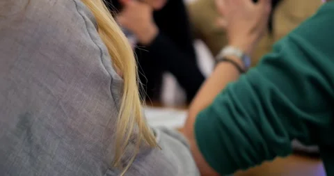 Student group initiates brainstorm for creative solutions, brainstorm Stock Footage 296332592