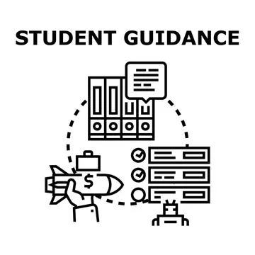 Student guidance career development planning service concept Stock Illustration