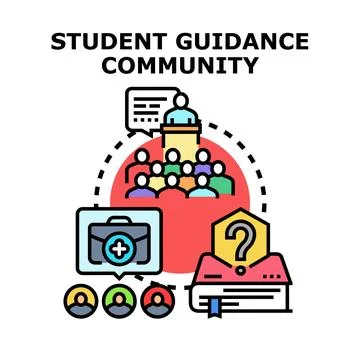 Student guidance community connecting learning and career paths Stock Illustration