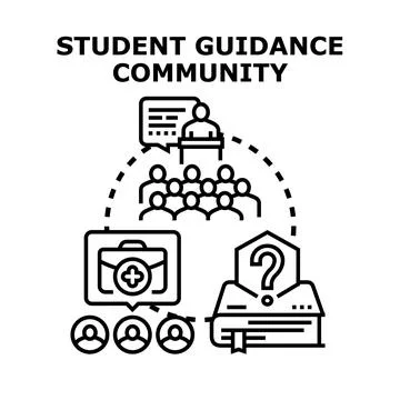 Student guidance community connecting learning and career paths Stock Illustration