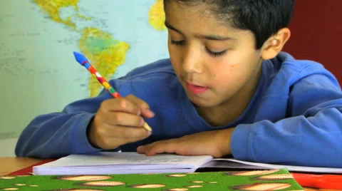 Student Hand Writing at Classroom Stock Footage 40715167
