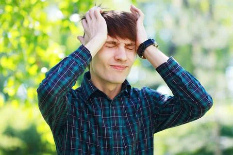 Student with a headache Stock Photos