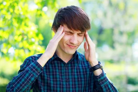 Student with a headache Stock Photos