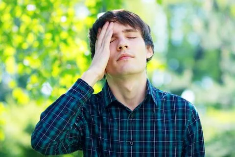 Student with a headache Stock Photos