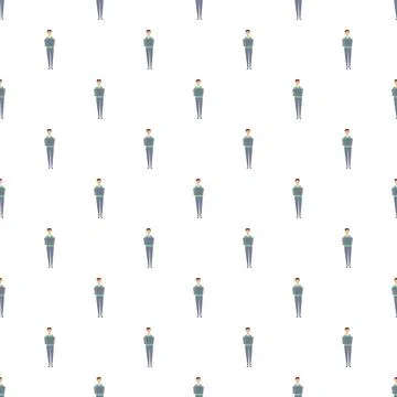 Student holding laptop screen seamless pattern background Stock Illustration