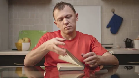 Student at home on self-study, preparing for an exam Stock Footage 130915318